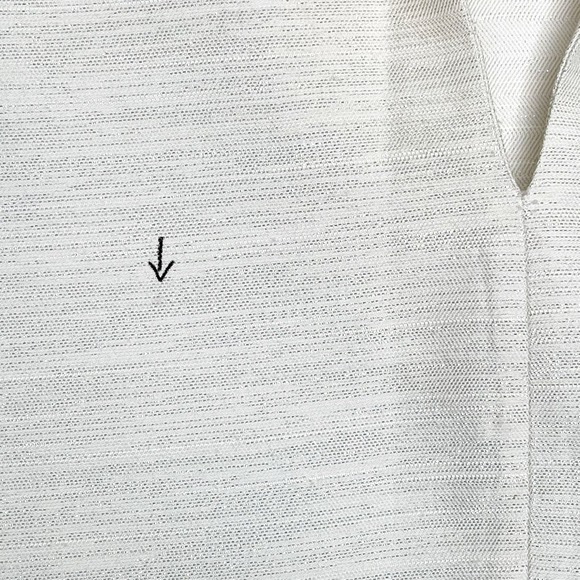 Co White & Silver Oversized Collar Sleeveless Blouse Small - Picture 5 of 6